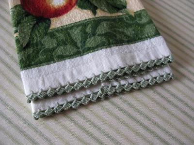 How-To: Easy Crochet Edging on a Tea Towel @Craftzine.com blog